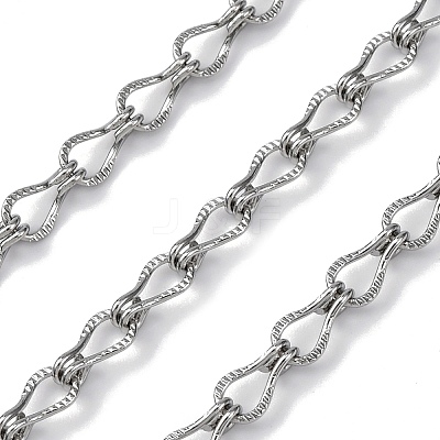 304 Stainless Steel Teardrop Link Chains CHS-B006-10P-1