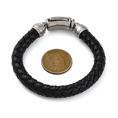 Leather Braided Cord Bracelets AJEW-Q003-01A-1