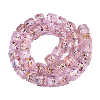 Handmade Silver Foil Lampwork Beads FOIL-N004-01A-07-1