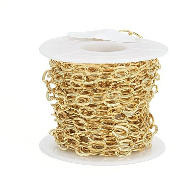 Brass Textured Cable Chains CHC-G005-25G-1