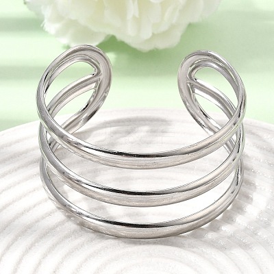 30MM 304 Stainless Steel 3-Strand Cuff Bangles for Women SA-CBA37BC-25P-1