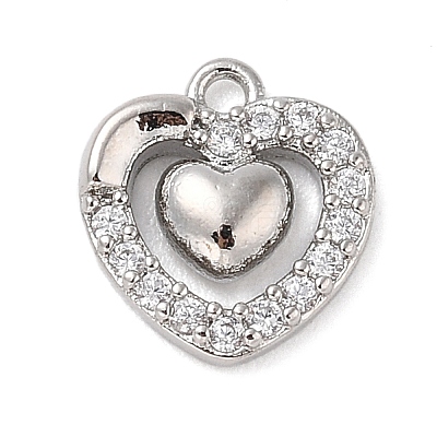 Brass with Cubic Zirconia Charms KK-Q817-02P-1