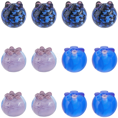 15Pcs 3 Colors Handmade Lampwork Beads LAMP-SC0001-80-1