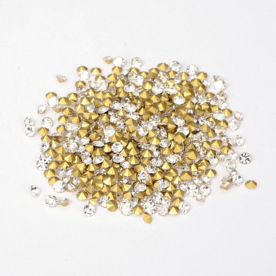 Back Plated Diamond Glass Pointed Rhinestone RGLA-SS28-001-1
