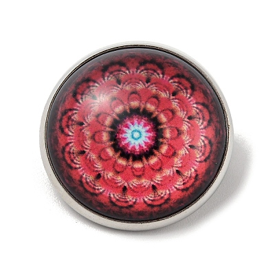 Round Glass Brooches FIND-Q096-01C-1