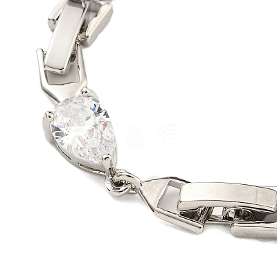 Brass Micro Pave Cubic Zirconia Necklaces NJEW-H027-01P-04-1