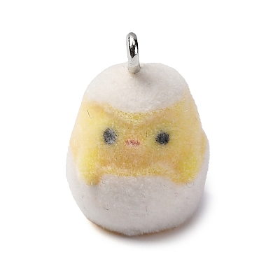 Flocky Resin Pendants FIND-S001-14A-1