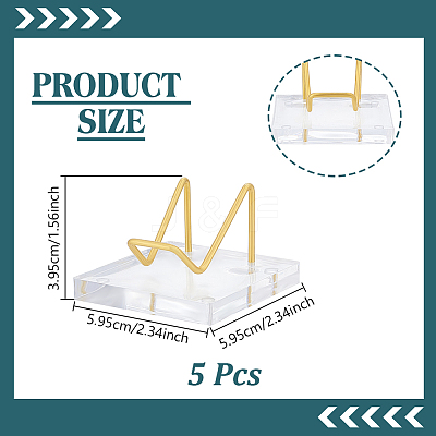 Acrylic Alloy Base Bracket AJEW-WH0816-066G-1