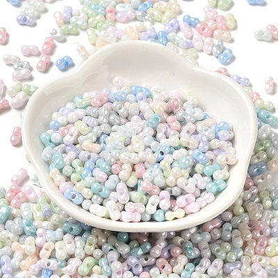 Opaque Colours Luster Glass Seed Beads SEED-B001-01A-06-1