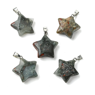 Natural African  Bloodstone Pendants GG-K002-10I-1