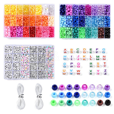 3 Boxs DIY Acrylic Beads Bracelets Making Kits DIY-YW0013-03-1
