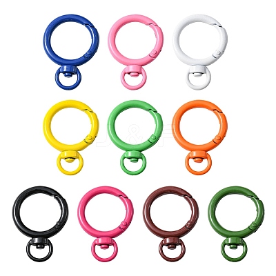10Pcs Spray Painted Alloy Swivel Snap Hooks Clasps FIND-YW0001-60-1