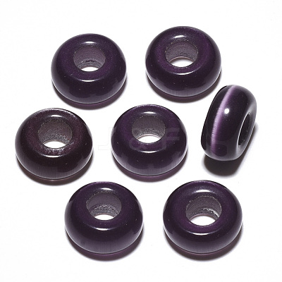 Cat Eye European Beads X-G-S359-071J-1