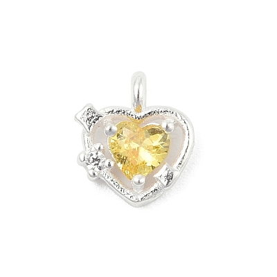 925 Sterling Silver Micro Pave Cubic Zirconia Pendants STER-Q002-02B-1