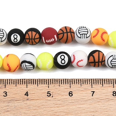 Handmade Polymer Clay Beads Strands PY-CBAEC33-01G-1