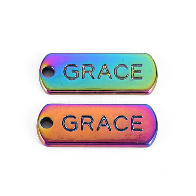 Rainbow Color Alloy Charms PALLOY-S180-250-NR-1