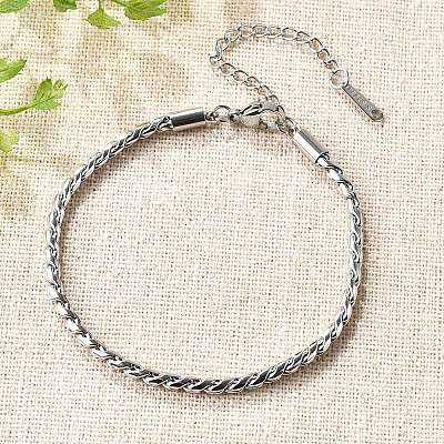304 Stainless Steel Rope Chain Bracelets for Women LS-BJEW-Q051-04P-1