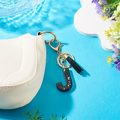 1Pc Resin Letter Keychains KEYC-TADJ0001-09J-1