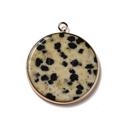 Natural Dalmatian Jasper Pendants G-A213-01G-06-1