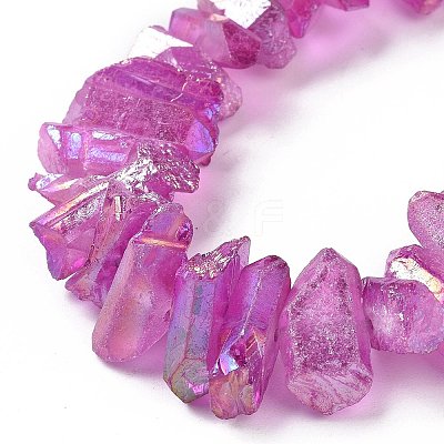 Natural Quartz Crystal Points Beads Strands G-K181-B24-1