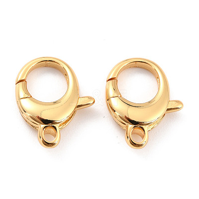 Brass Lobster Claw Clasps KK-D065-02G-1