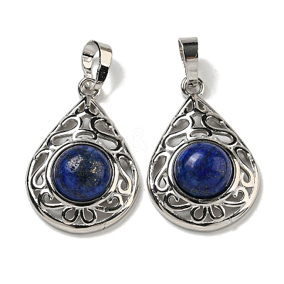 Natural Dyed Lapis Lazuli Pendants G-Q158-05P-13-1