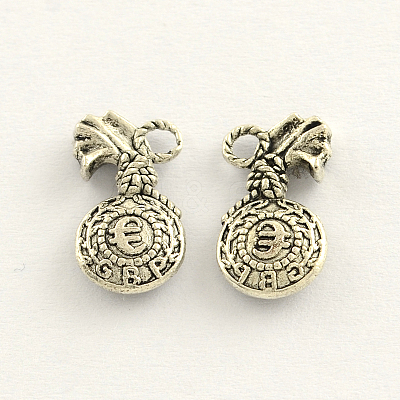 Tibetan Style Zinc Alloy Money Bag Charms X-TIBEP-Q033-42-1