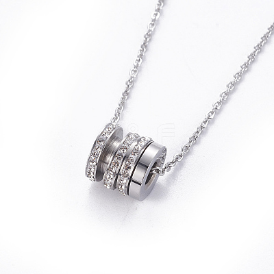 304 Stainless Steel Pendant Necklaces NJEW-F264-25P-1