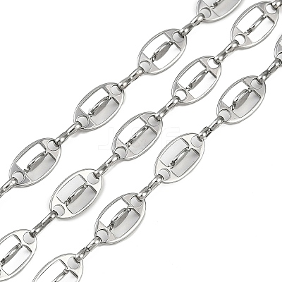 304 Stainless Steel Oval Link Chains CHS-C017-10P-1