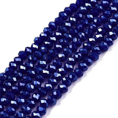 Electroplate Glass Beads Strands EGLA-A044-P1mm-A07-1
