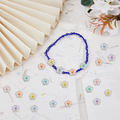 180Pcs 6 Colors Transparent Acrylic Beads OACR-DC0001-20-1