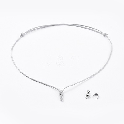 Adjustable Korean Waxed Polyester Cord Necklace Making Sets AJEW-JB00510-1