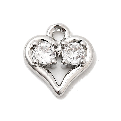 Brass Micro Pave Cubic Zirconia Pendants KK-L258-11P-03-1