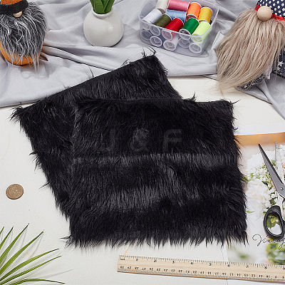 Faux Rabbit Fur Polyester Fabric DIY-WH0504-258G-1