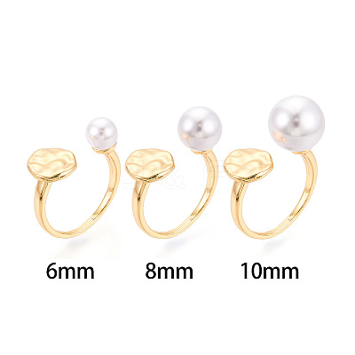 Flat Round Brass Cup Peg Ring Settings KK-N274-27G-1