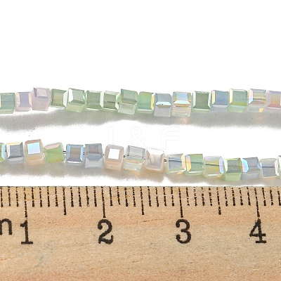Electroplate Glass Beads Strands EGLA-F121-FR-B03-1