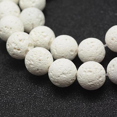 Unwaxed Natural Lava Rock Beads Strands G-J367-01-8mm-1