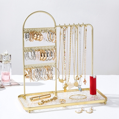 Multifunctional Iron Jewelry Display Rack ODIS-Q042-01G-1