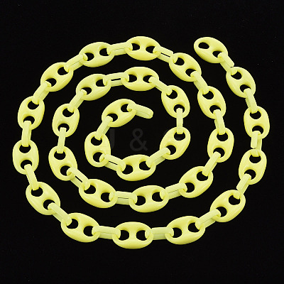 Handmade Opaque Acrylic Coffee Bean Chains LS-CHAC-ZX0001-01I-1