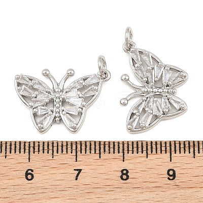 Brass Micro Pave Cubic Zirconia Pendants CU-CBA908F-05P-06-1