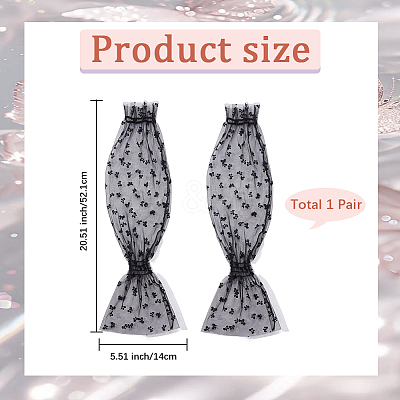 Outdoor Cycling Polyester Lace Sleeves AJEW-WH20067-033B-1