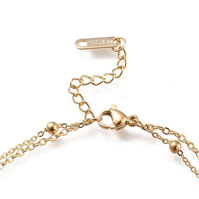 304 Stainless Steel Multi-strand Bracelets STAS-D152-04G-1