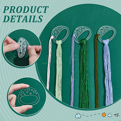 30Pcs Acrylic Thread Winding Boards AJEW-GA0008-06C-1