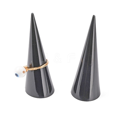 1Pc Wood Finger Ring Display Stands and 2Pcs Acrylic Ring Displays ODIS-PH0001-46-1