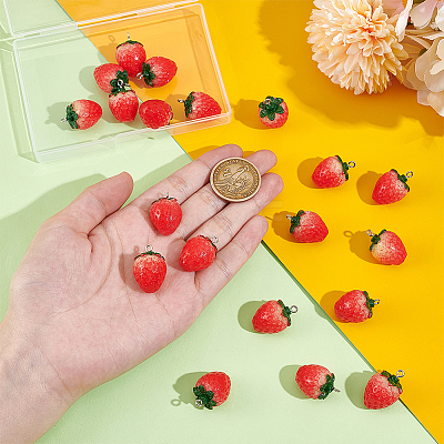 20Pcs Opaque Resin Pendants RESI-UN0001-06-1