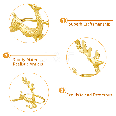 12pcs 2 Colors Alloy & Iron Napkin Rings AJEW-HY0001-11-1
