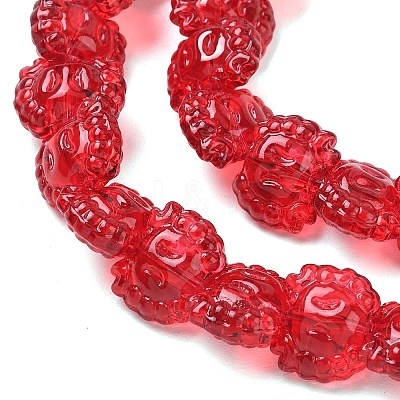 Electroplate Baking Paint Transparent Glass Beads Strands GL-CBA17FF-02D-1