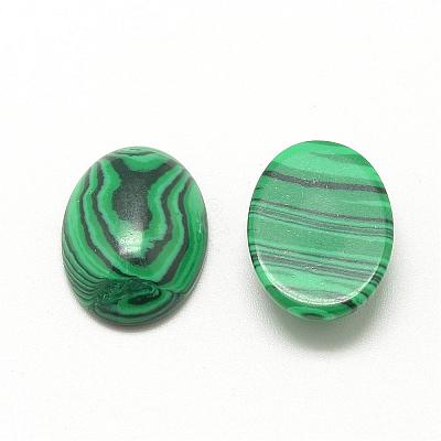 Synthetic Malachite Cabochons G-R415-13x18-38-1