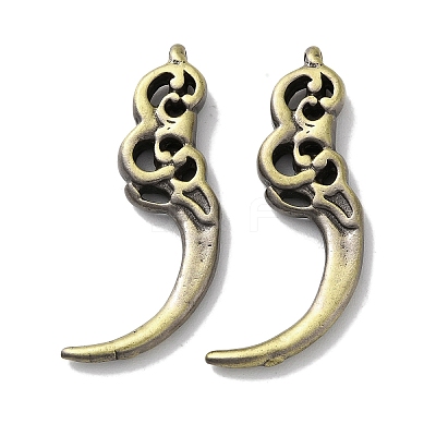 Tibetan Style Brass Pendants KK-M284-18AB-1