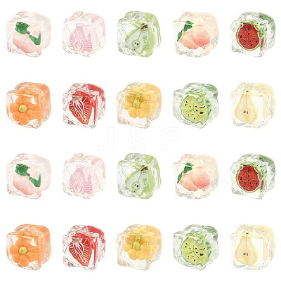 20Pcs 10 Styles Transparent Resin Cabochons RESI-CJ0005-43-1